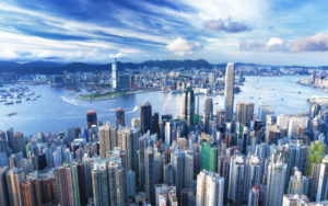rascacielos en Hong Kong