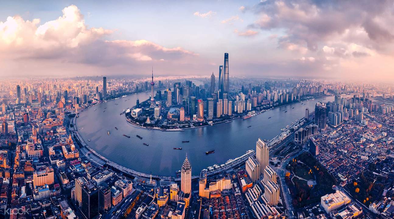 Vista aérea de Shanghái