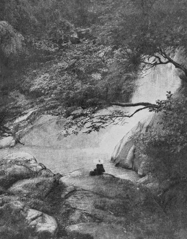 Lang Jingshan - Sentado a solas frente al río (临流独坐)